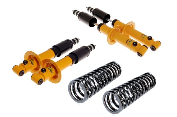 Spax KSX/CKX Front and Rear Shock Absorber Kit - Ride/Height Adjustable Front - with Uprated Front Springs - Herald - RH5352SA